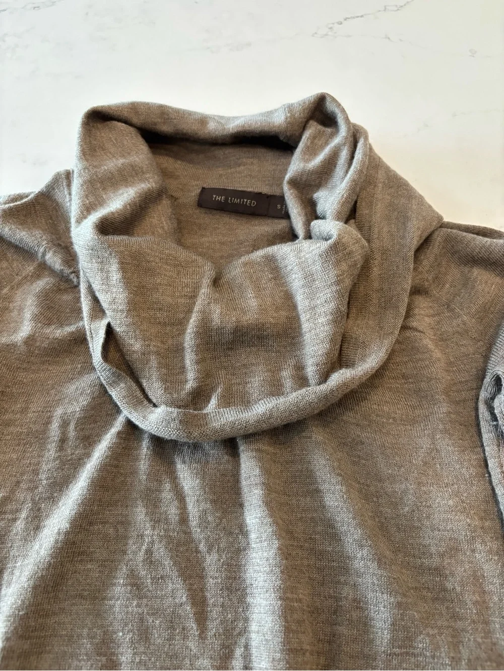 The Limited Women’s Cowl Neck Sweater in Taupe - Picture 4 of 7
